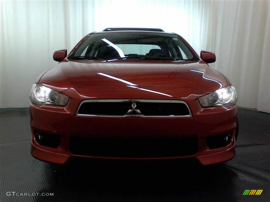 2010 Lancer GTS - Rotor Glow Orange Metallic / Black photo #2
