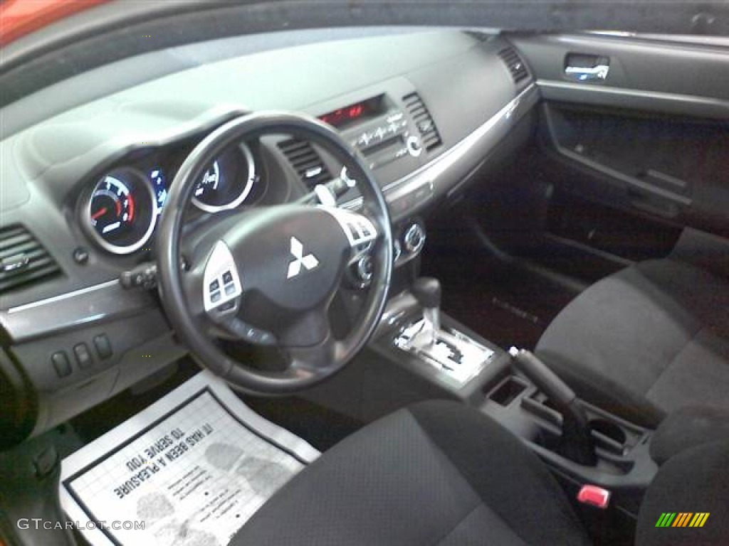 2010 Lancer GTS - Rotor Glow Orange Metallic / Black photo #8