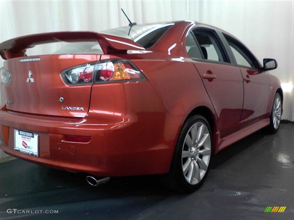 2010 Lancer GTS - Rotor Glow Orange Metallic / Black photo #12