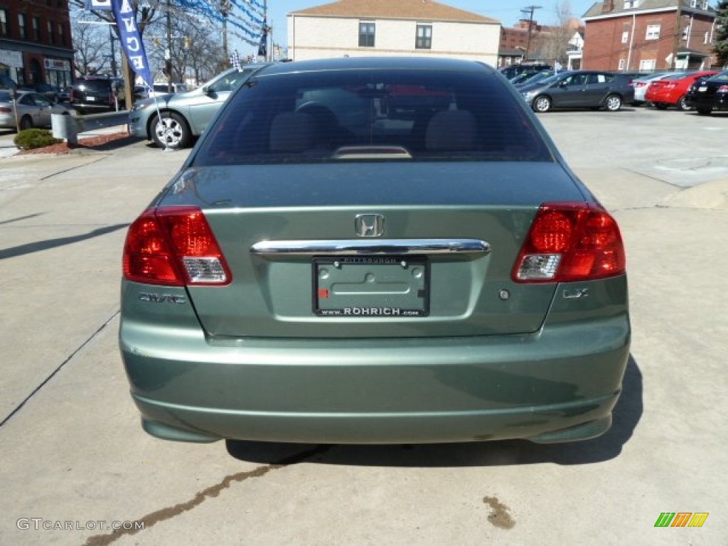 2003 Civic LX Sedan - Galapagos Green / Gray photo #3