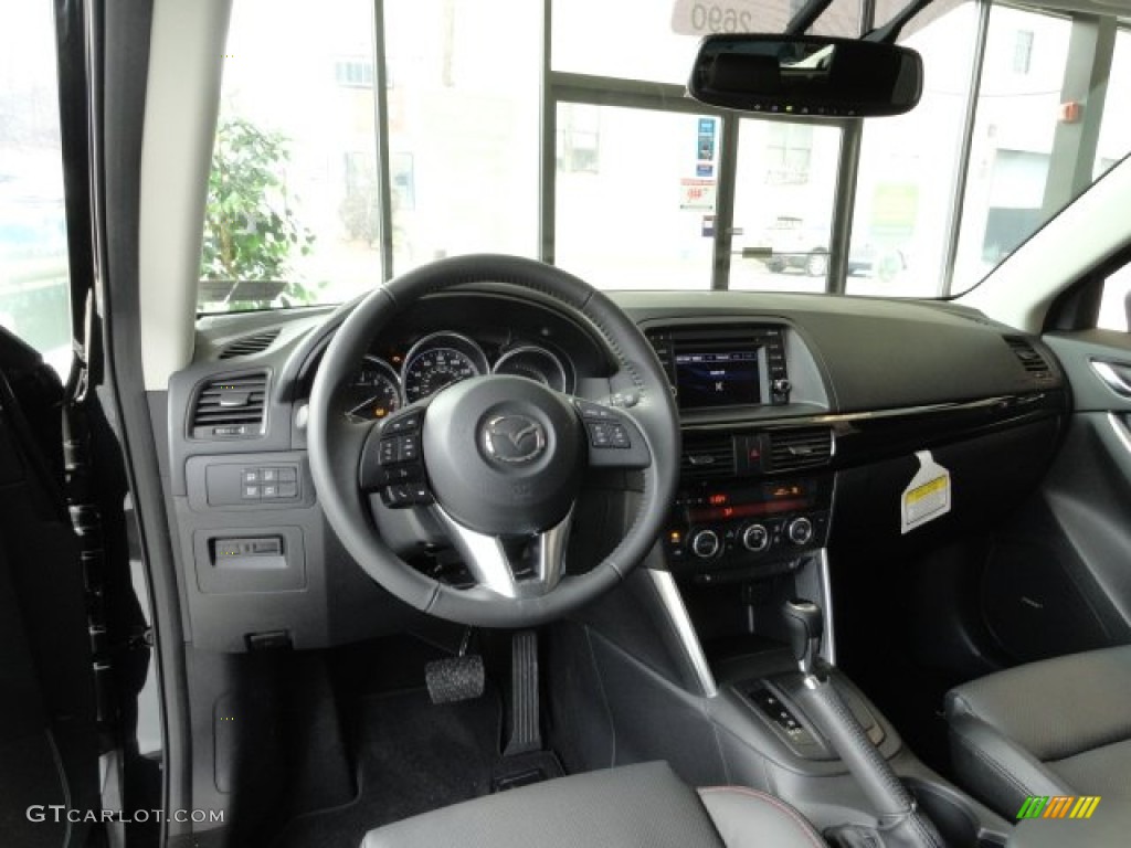 2013 Mazda CX-5 Grand Touring AWD Black Dashboard Photo #61606673
