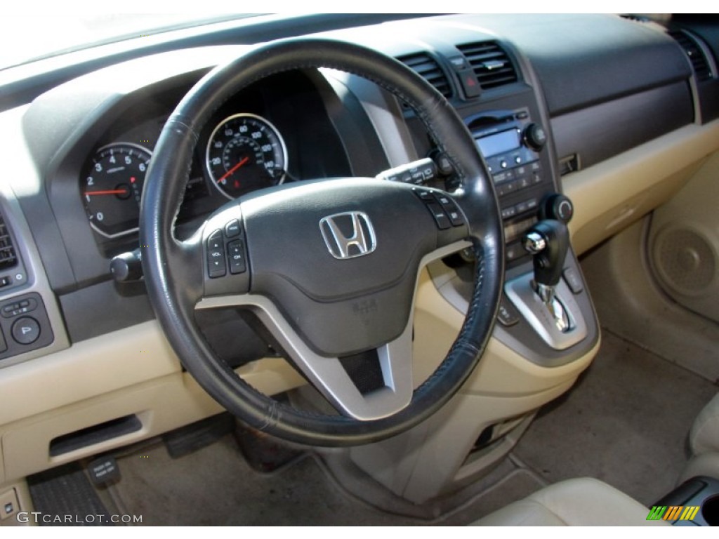 2008 Honda CR-V EX-L 4WD Ivory Steering Wheel Photo #61607745