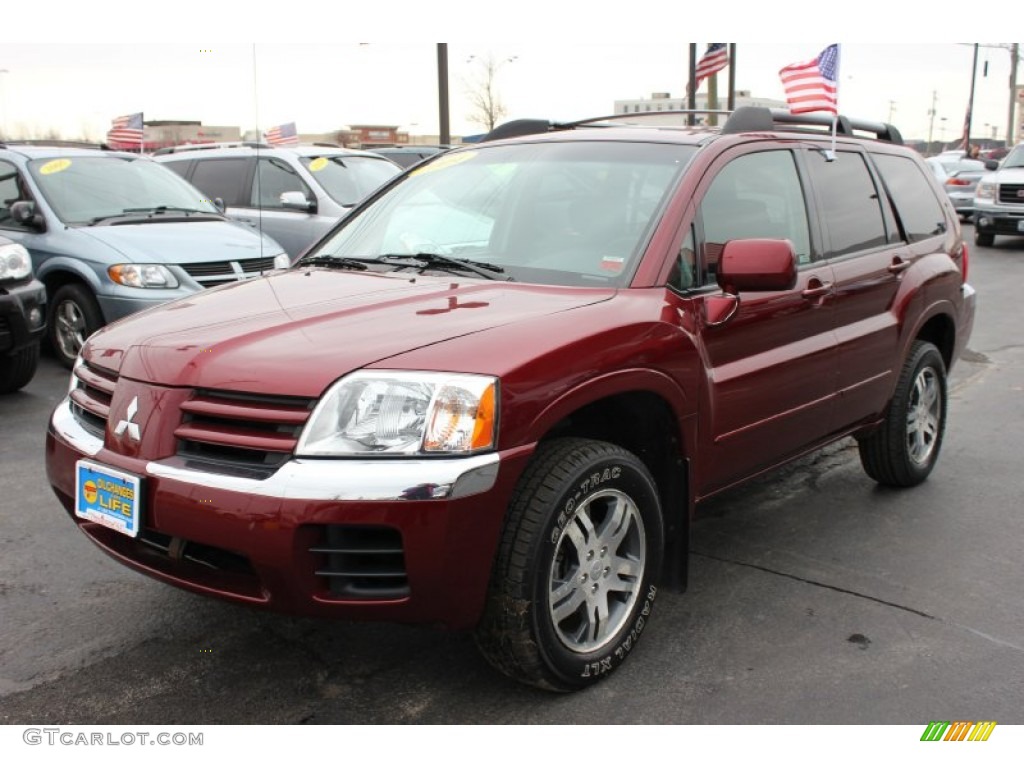 2004 Endeavor XLS AWD - Ultra Red Pearl / Charcoal Gray photo #1
