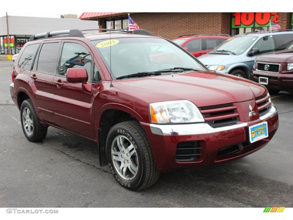 2004 Endeavor XLS AWD - Ultra Red Pearl / Charcoal Gray photo #18