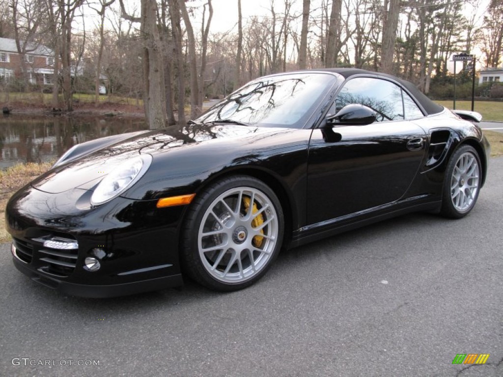 2012 911 Turbo S Cabriolet - Black / Black photo #1