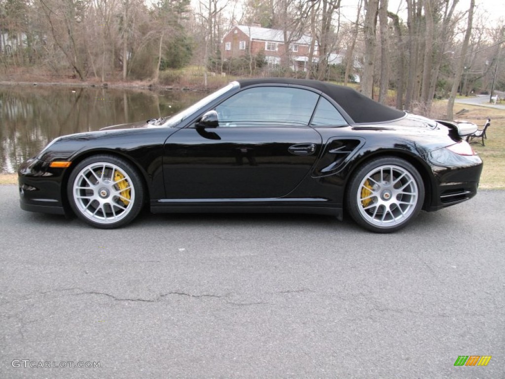 Black 2012 Porsche 911 Turbo S Cabriolet Exterior Photo #61611300