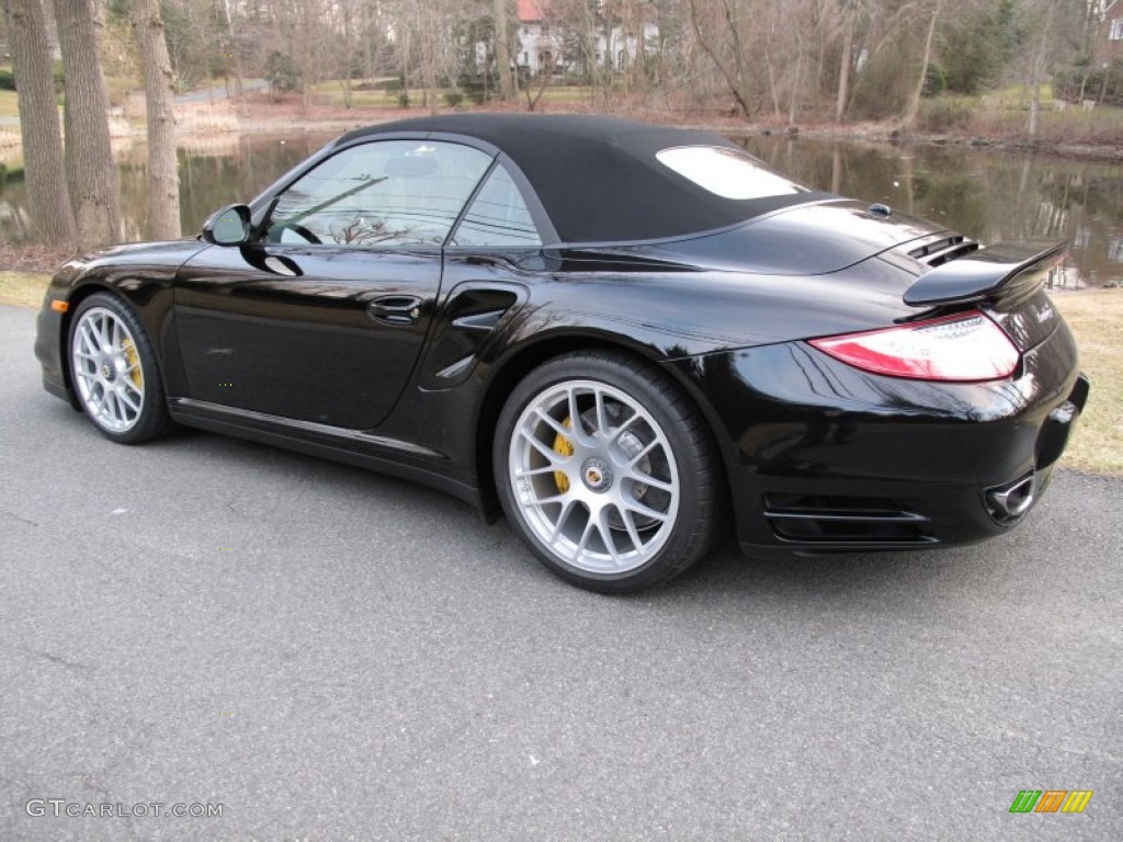 2012 911 Turbo S Cabriolet - Black / Black photo #4