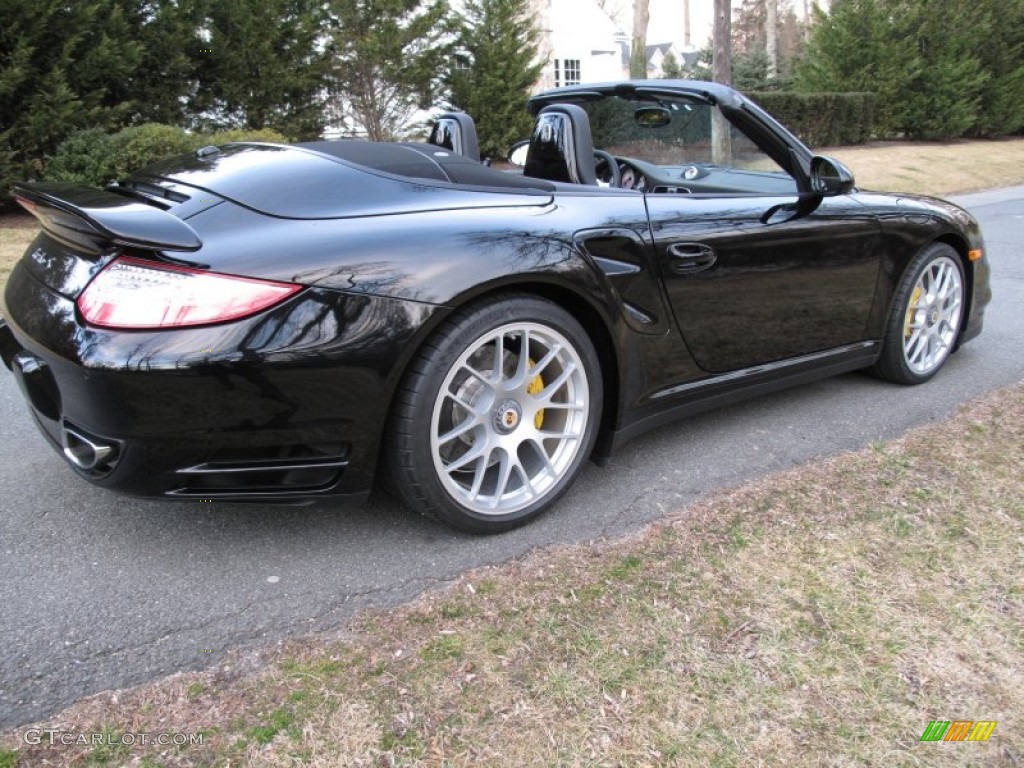 2012 911 Turbo S Cabriolet - Black / Black photo #6