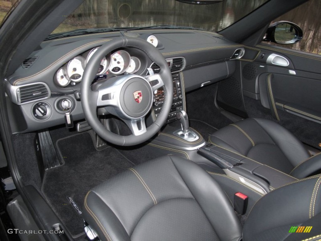 2012 911 Turbo S Cabriolet - Black / Black photo #12