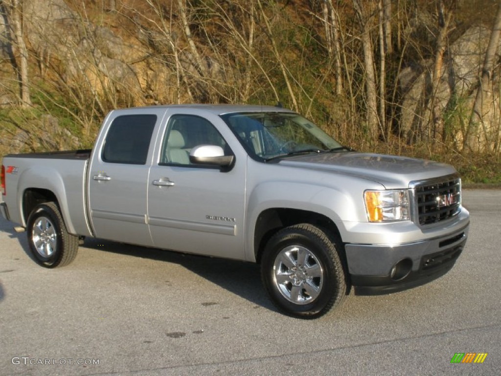 2010 Sierra 1500 SLT Crew Cab 4x4 - Pure Silver Metallic / Dark Titanium/Light Titanium photo #1