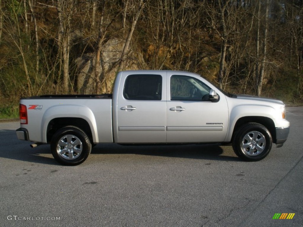 Pure Silver Metallic 2010 GMC Sierra 1500 SLT Crew Cab 4x4 Exterior Photo #61612323