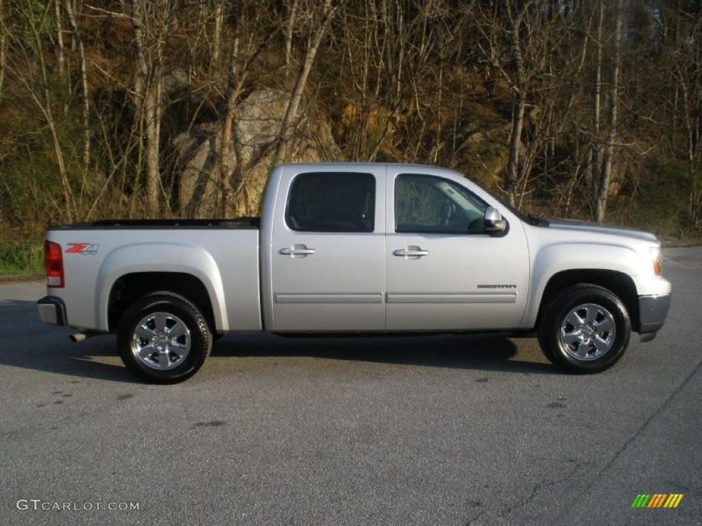 2010 Sierra 1500 SLT Crew Cab 4x4 - Pure Silver Metallic / Dark Titanium/Light Titanium photo #2