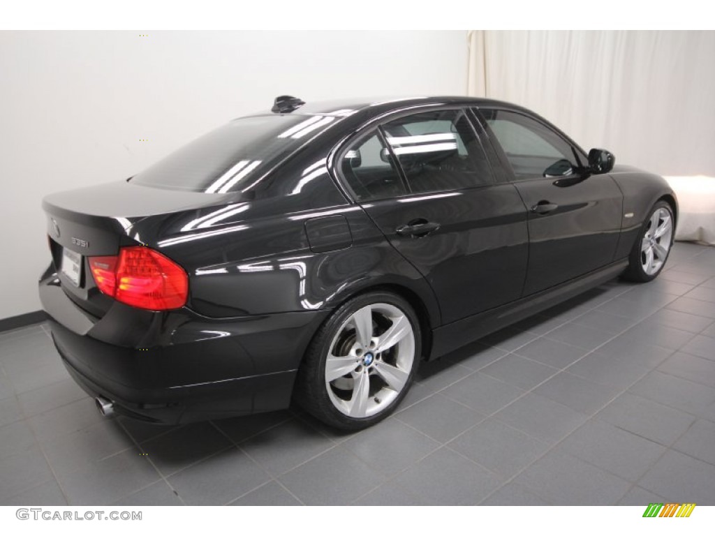 2009 3 Series 335i Sedan - Black Sapphire Metallic / Black photo #12