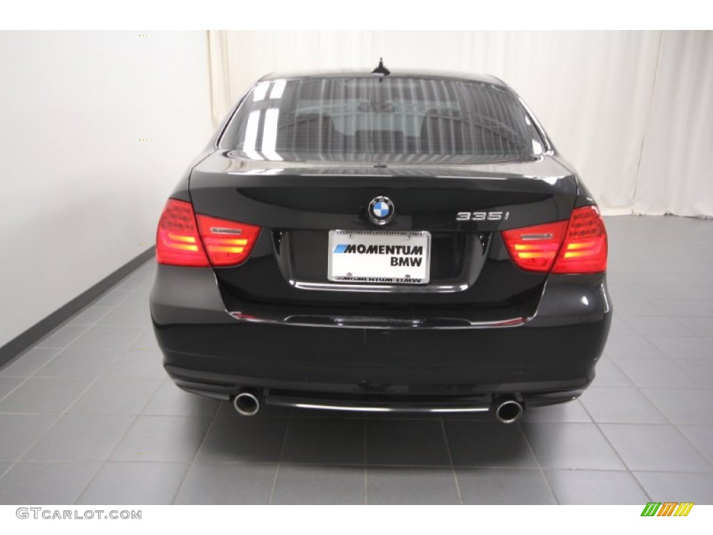 2009 3 Series 335i Sedan - Black Sapphire Metallic / Black photo #13