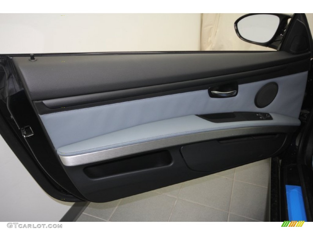 2012 BMW M3 Coupe Palladium Silver/Black/Black Door Panel Photo #61615050