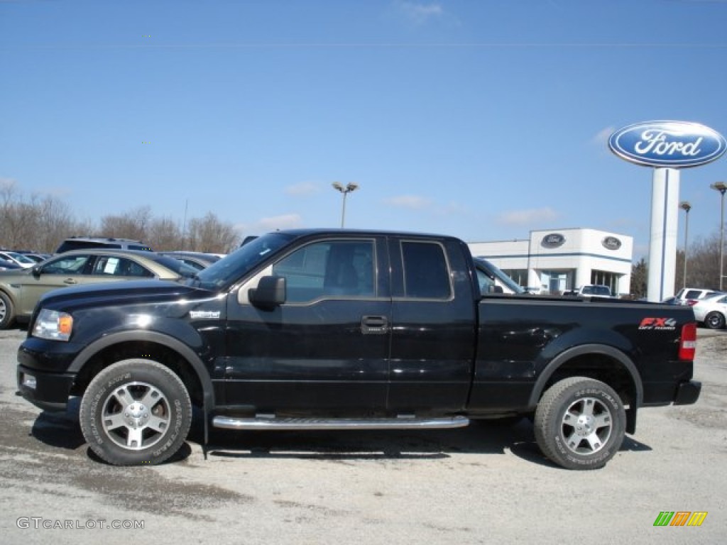 2004 F150 FX4 SuperCab 4x4 - Black / Black photo #5