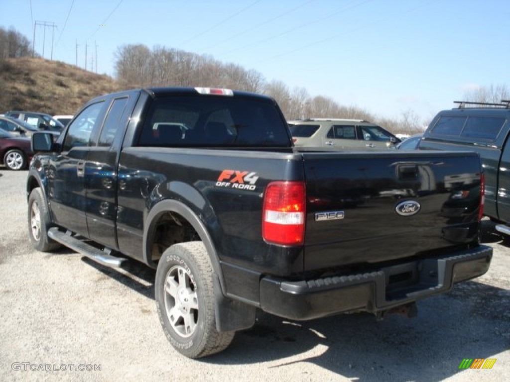 2004 F150 FX4 SuperCab 4x4 - Black / Black photo #6