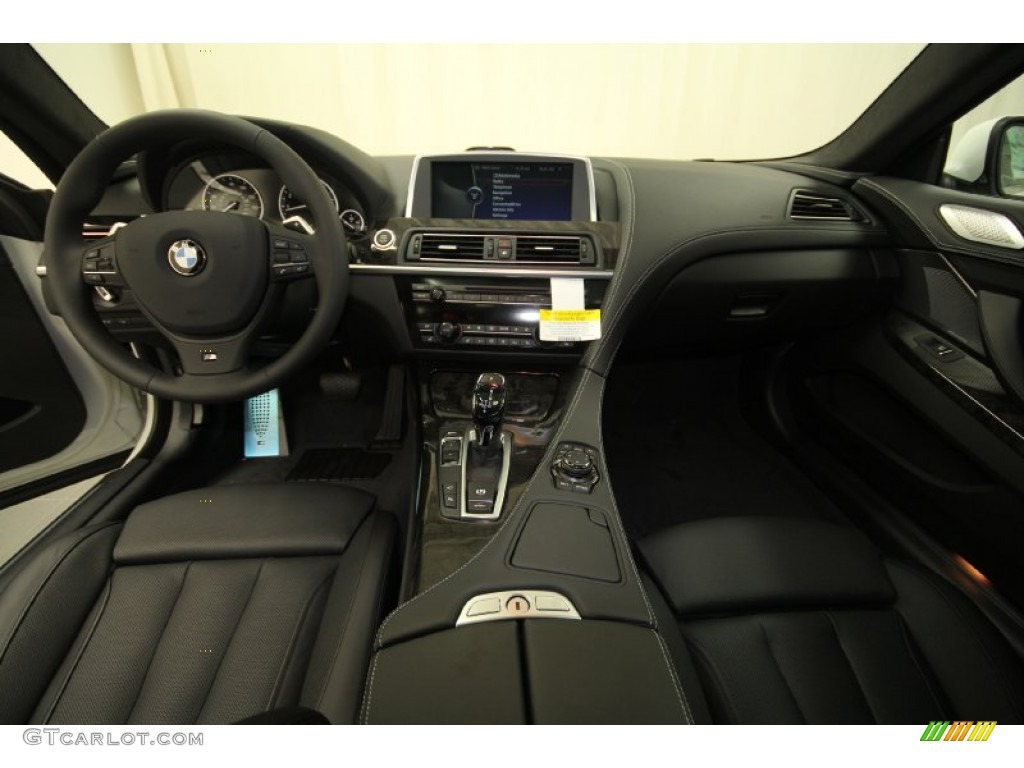 2012 BMW 6 Series 650i Coupe Black Nappa Leather Dashboard Photo #61615421