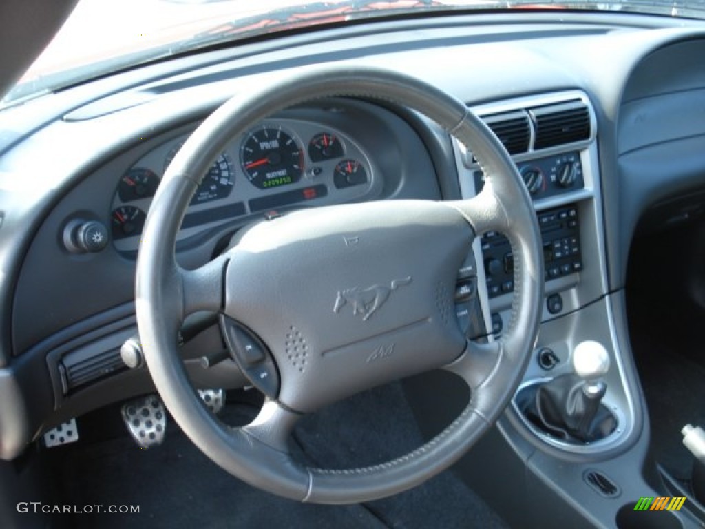 2003 Ford Mustang Mach 1 Coupe Dark Charcoal Steering Wheel Photo #61615452