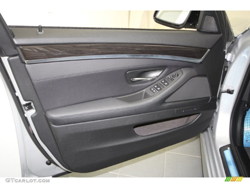 2012 BMW 5 Series 550i Sedan Black Door Panel Photo #61615731