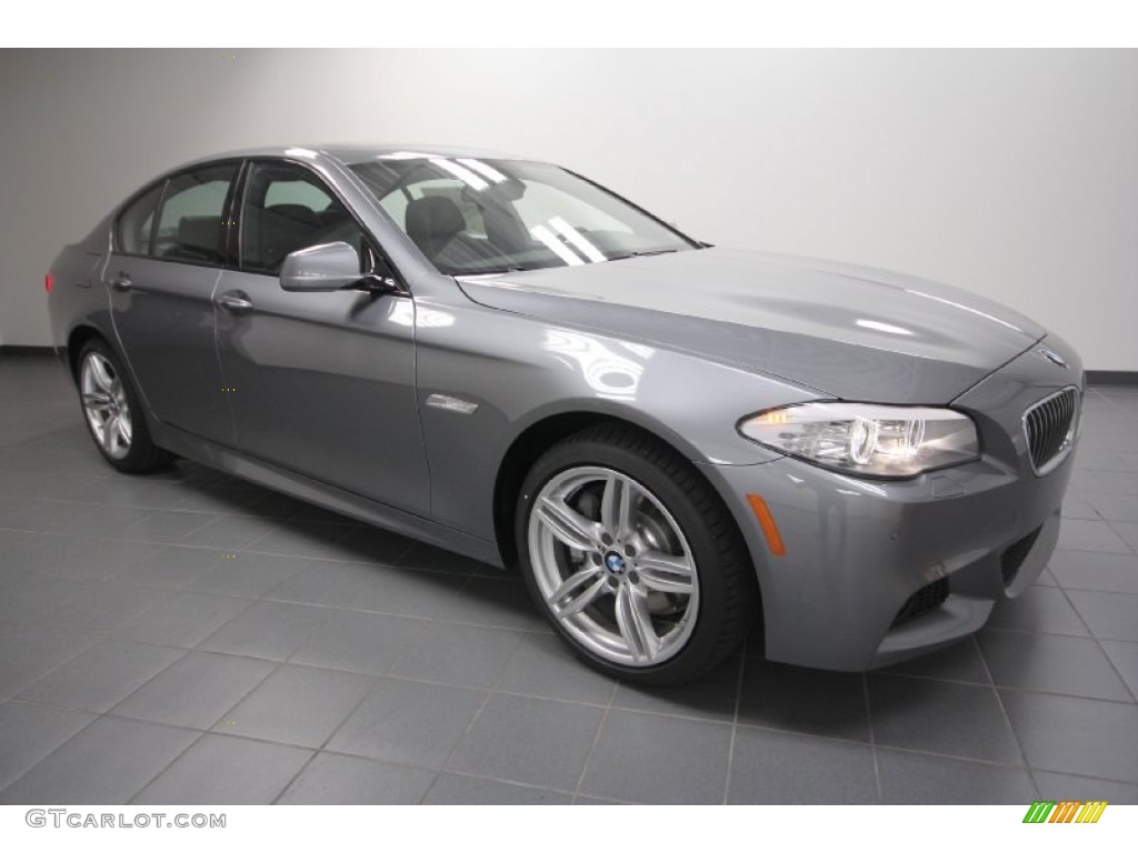 2012 5 Series 535i Sedan - Space Gray Metallic / Black photo #1