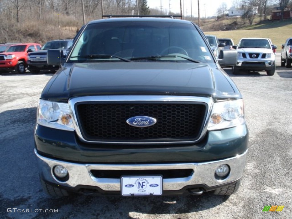 2006 F150 XLT SuperCab 4x4 - Aspen Green Metallic / Medium/Dark Flint photo #3