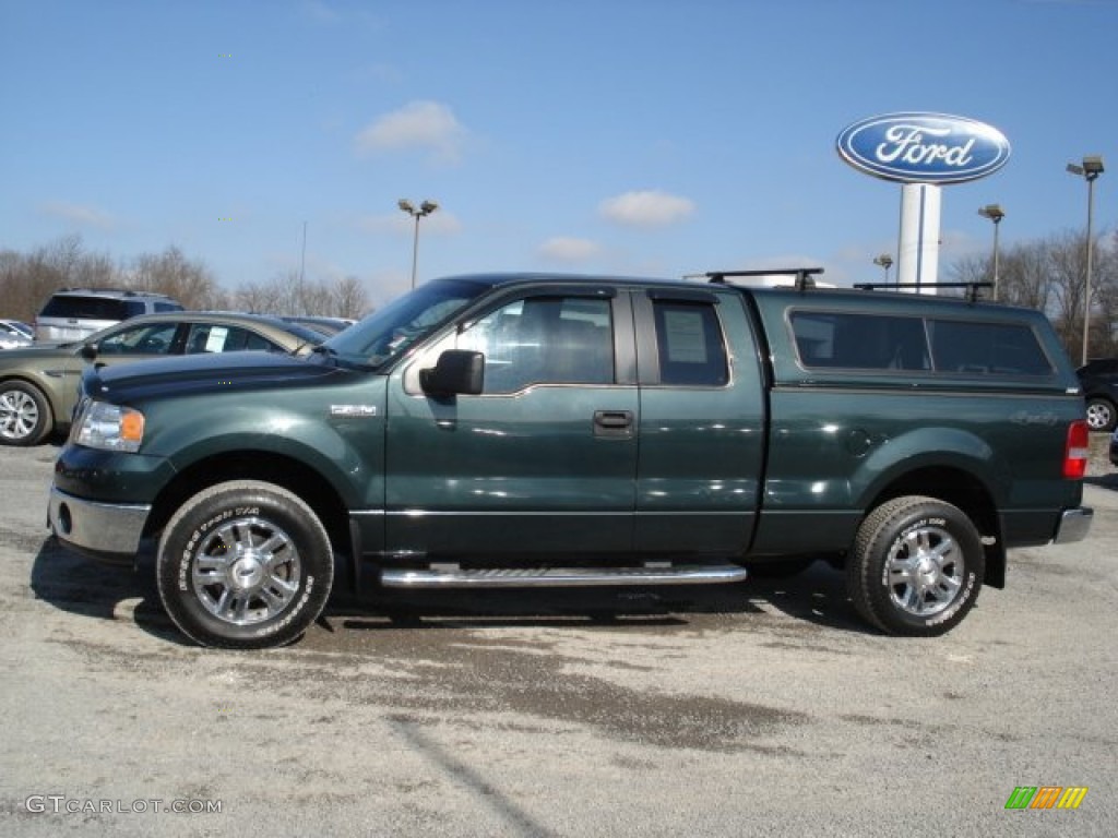 2006 F150 XLT SuperCab 4x4 - Aspen Green Metallic / Medium/Dark Flint photo #5