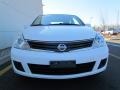2010 Fresh Powder White Nissan Versa 1.8 S Sedan  photo #2