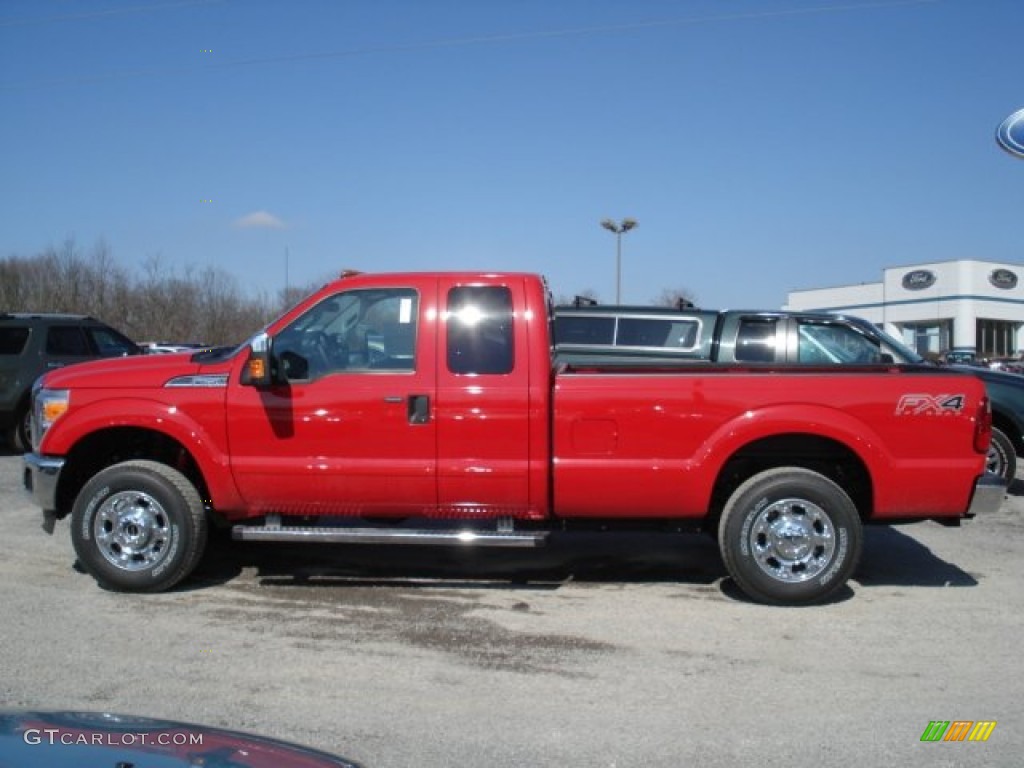 Vermillion Red 2012 Ford F250 Super Duty XLT SuperCab 4x4 Exterior Photo #61616658