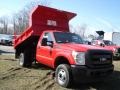 2012 Vermillion Red Ford F350 Super Duty XL Regular Cab 4x4 Dump Truck  photo #2