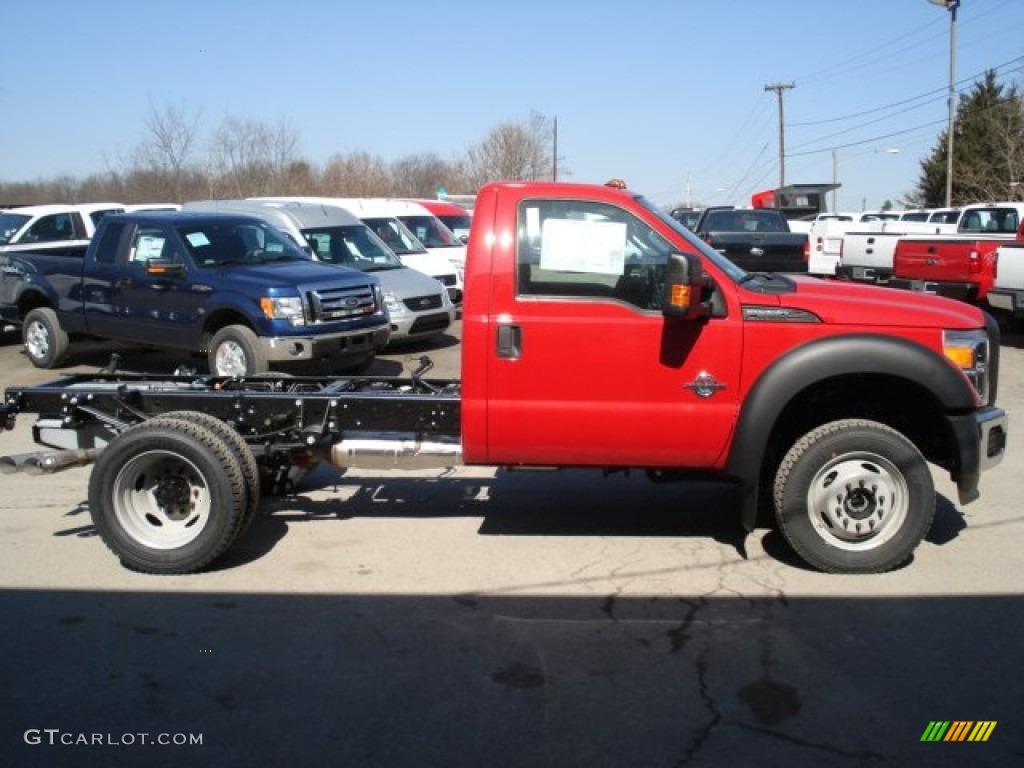 Vermillion Red 2012 Ford F550 Super Duty XL Regular Cab 4x4 Chassis Exterior Photo #61617621
