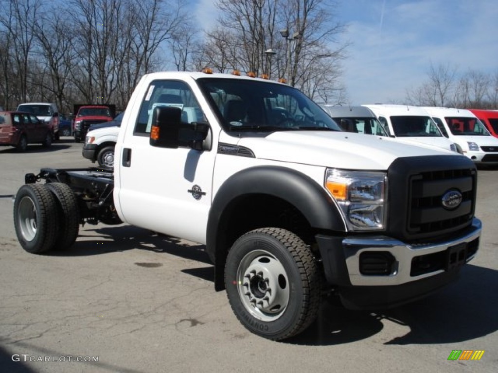 Oxford White 2012 Ford F550 Super Duty XL Regular Cab 4x4 Chassis Exterior Photo #61617841