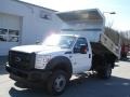 Oxford White - F550 Super Duty XL Regular Cab 4x4 Dump Truck Photo No. 4