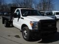 2012 Oxford White Ford F350 Super Duty XL Regular Cab Flat Bed  photo #2