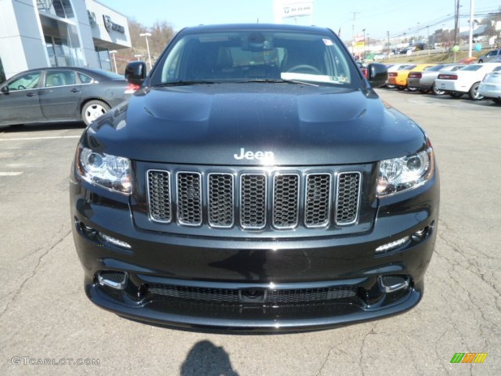 Brilliant Black Crystal Pearl 2012 Jeep Grand Cherokee SRT8 4x4 Exterior Photo #61620279