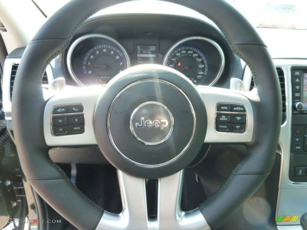 2012 Jeep Grand Cherokee SRT8 4x4 SRT Black Steering Wheel Photo #61620399