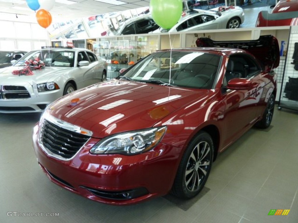 2012 200 S Hard Top Convertible - Deep Cherry Red Crystal Pearl Coat / Black photo #1