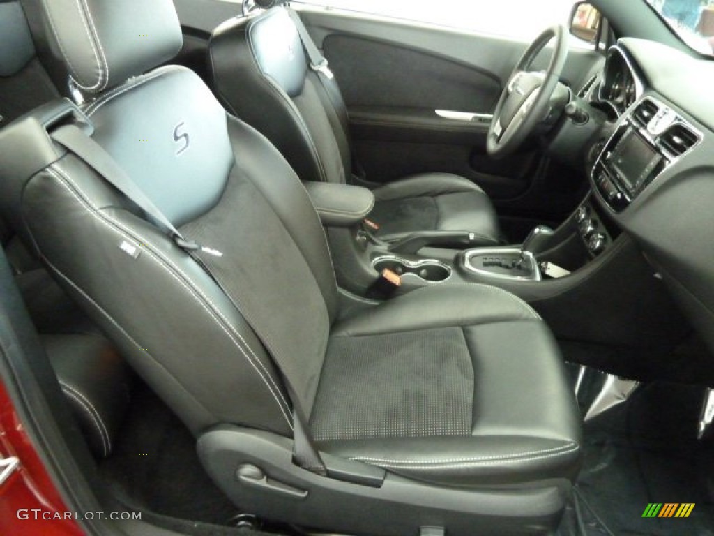 Black Interior 2012 Chrysler 200 S Hard Top Convertible Photo #61621383