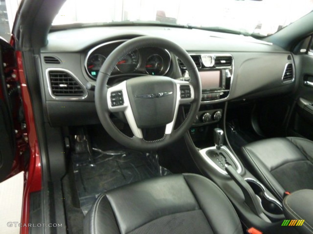 2012 Chrysler 200 S Hard Top Convertible Black Dashboard Photo #61621432