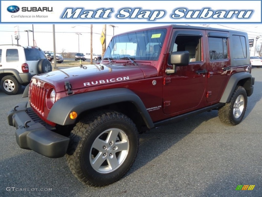 2008 Wrangler Unlimited Rubicon 4x4 - Red Rock Crystal Pearl / Dark Slate Gray/Med Slate Gray photo #1