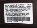 YR573M: Mocha Metallic 2012 Honda Odyssey EX-L Color Code