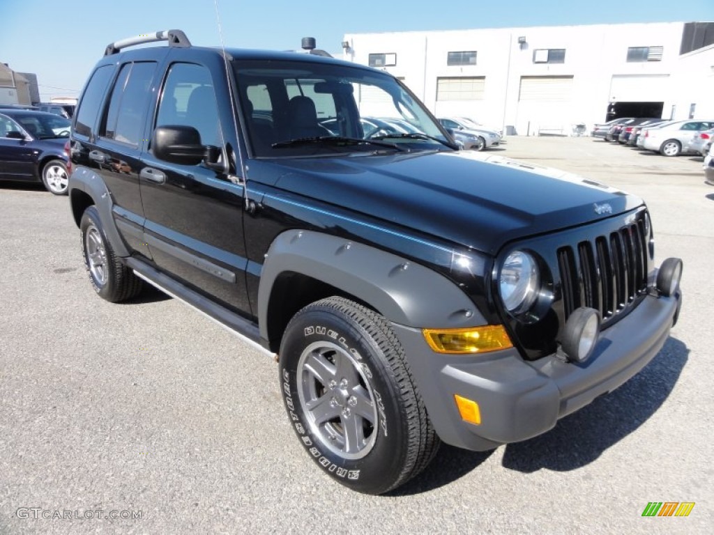 Black Clearcoat 2005 Jeep Liberty Renegade 4x4 Exterior Photo #61624146
