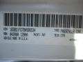  2011 Avenger Mainstreet Bright White Color Code PW7