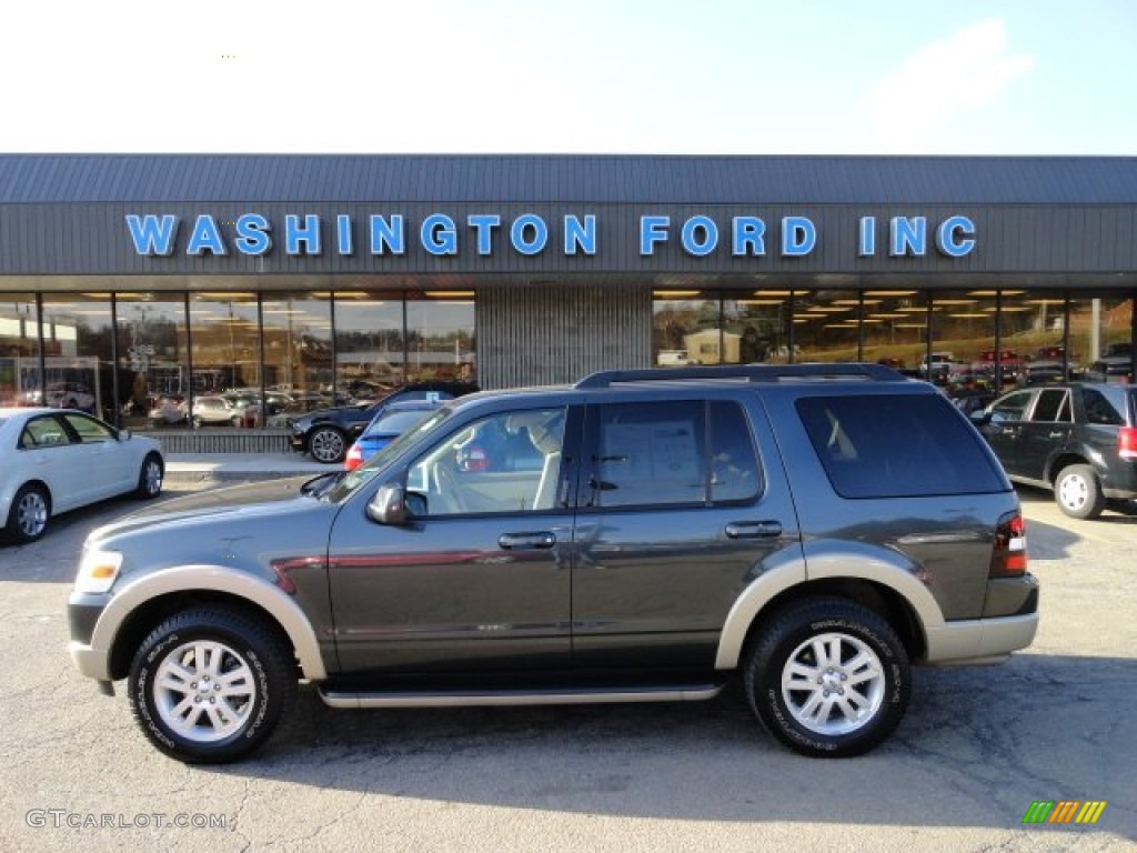 2010 Explorer Eddie Bauer 4x4 - Black Pearl Slate Metallic / Camel photo #1