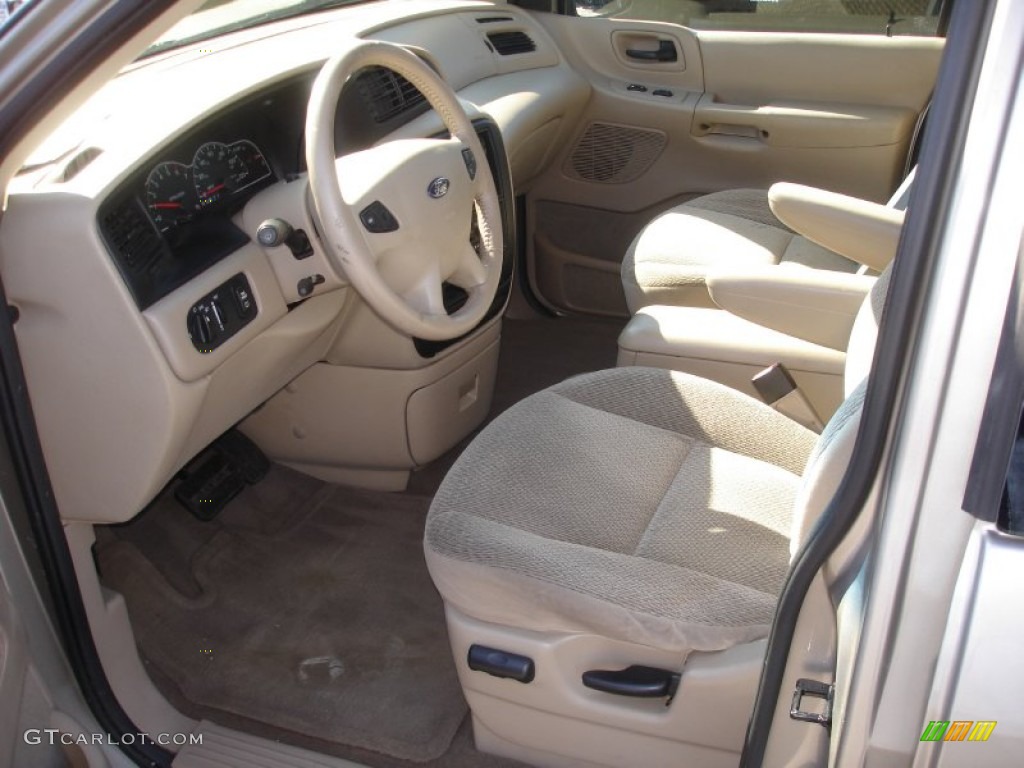Medium Parchment Beige Interior 2002 Ford Windstar SE Photo #61627458