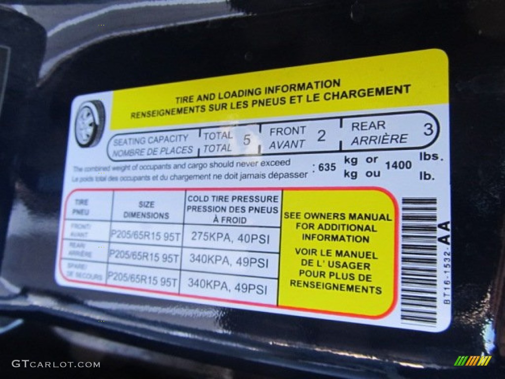2011 Ford Transit Connect XLT Premium Passenger Wagon Info Tag Photos
