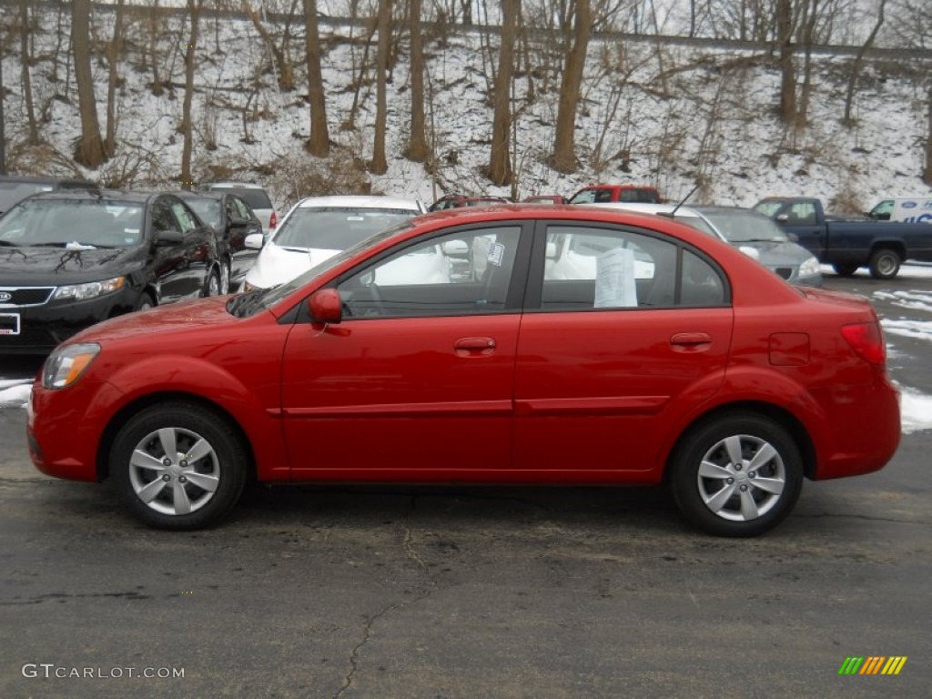 Tropical Red 2011 Kia Rio LX Exterior Photo #61629552