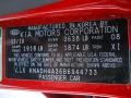 08: Tropical Red 2011 Kia Rio LX Color Code