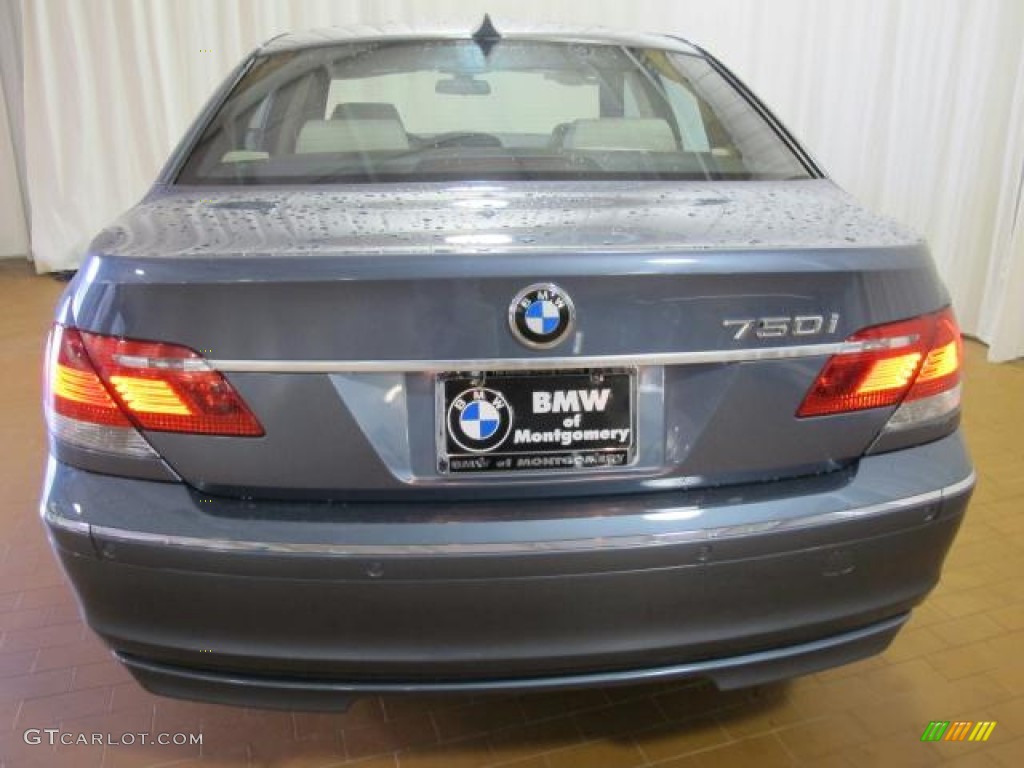 2008 7 Series 750i Sedan - Michigan Blue Metallic / Cream Beige photo #7