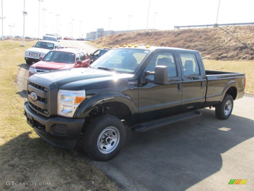 2012 F250 Super Duty XL Crew Cab 4x4 - Forest Green Metallic / Steel photo #9